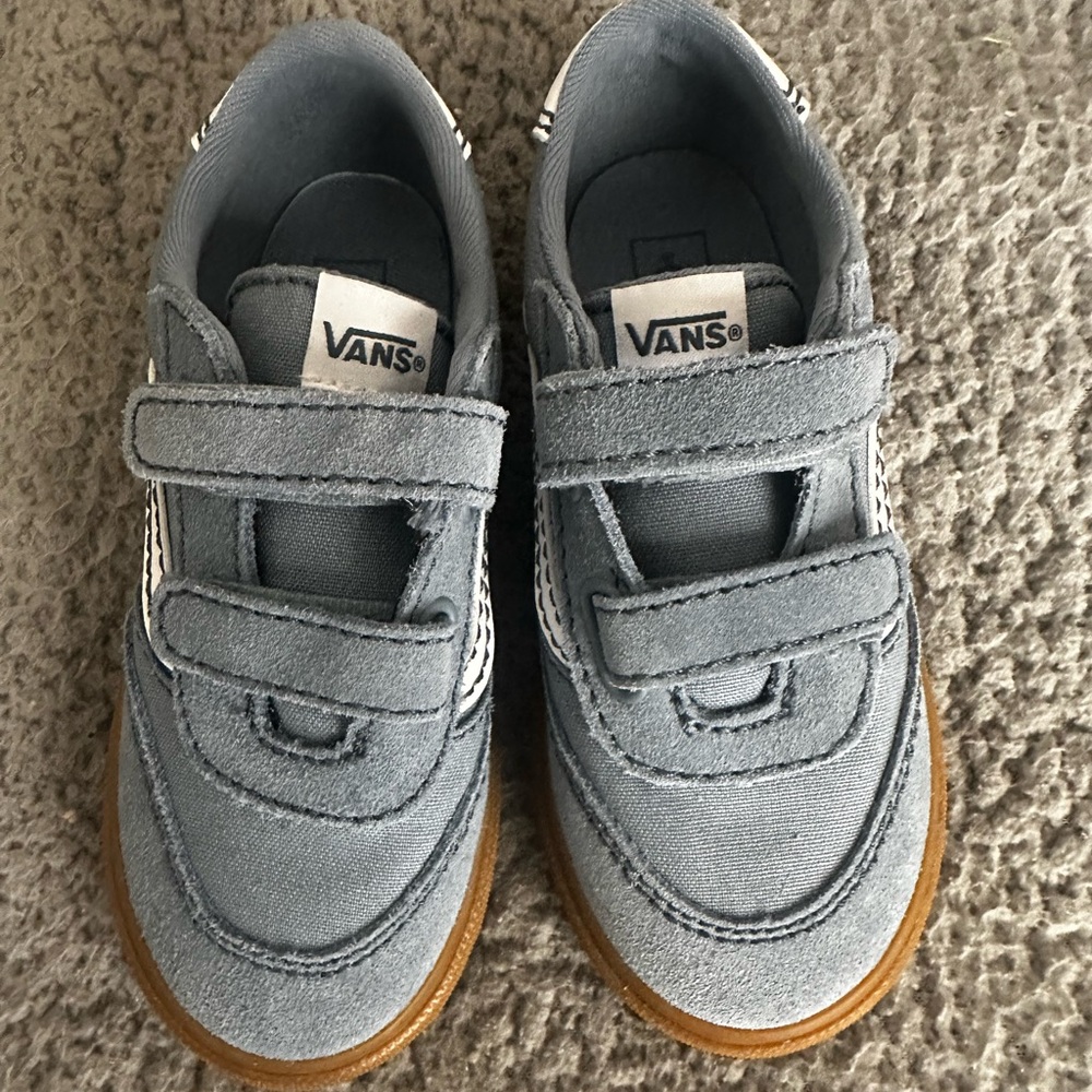 Vans Kids Gray Sneakers with Brown Soles